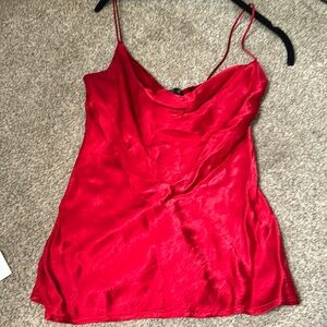 Red 100% polyester xs